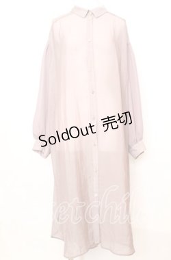 画像1: 【SALE】axes femme POETIQUE / シアーロングシャツ  チャコール O-25-10-11-1039-AX-BL-IG-ZT446