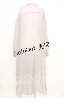 画像3: 【SALE】axes femme POETIQUE / シアーロングシャツ  チャコール O-25-10-11-1039-AX-BL-IG-ZT446
