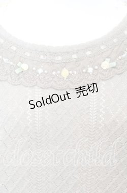 画像2: 【SALE】axes femme / サテンローズ付サマーニット F グリーン系 O-25-10-11-1040-AX-TO-IG-ZT052