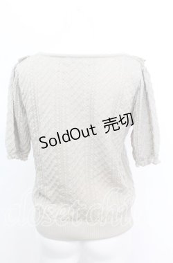 画像3: 【SALE】axes femme / サテンローズ付サマーニット F グリーン系 O-25-10-11-1040-AX-TO-IG-ZT052