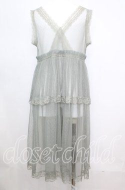 画像3: axes femme / ドットチュール重ねジレ  グリーン O-25-10-11-1042-AX-TO-IG-OS