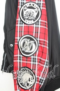 画像3: Candy Stripper / FULL OF PATCHES MA-1 ジャケット  ブラック×レッド O-25-10-11-1045-PU-JA-IG-OS
