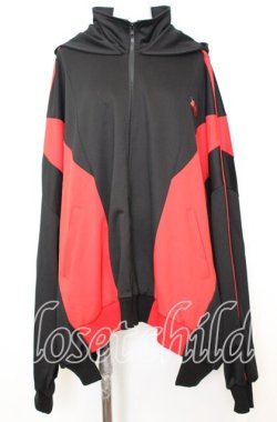 画像1: Candy Stripper / 【高橋愛×Candy Stripper】YOUTH OF RESIST SWEAT ZIP UP PARKA パーカー  レッド×ブラック O-25-10-11-1046-PU-JA-IG-OS