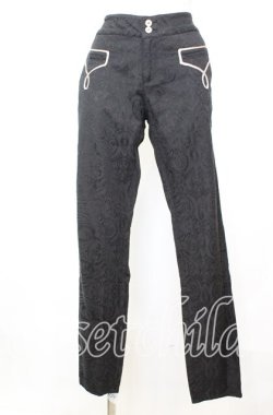 画像1: axes femme / premium ジャガードパンツ M クロ O-25-10-11-1005-AX-PA-IG-OS