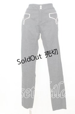 画像1: 【SALE】axes femme / premium ジャガードパンツ M クロ O-25-10-11-1005-AX-PA-IG-ZT002