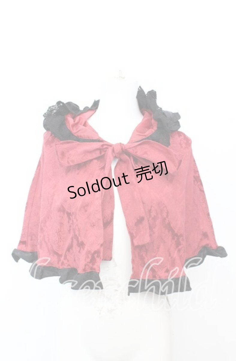 画像1: ATELIER PIERROT / 薔薇色の憤怒 ケープ  レッド×ブラック O-25-10-11-1048-EL-JA-IG-ZI (1)