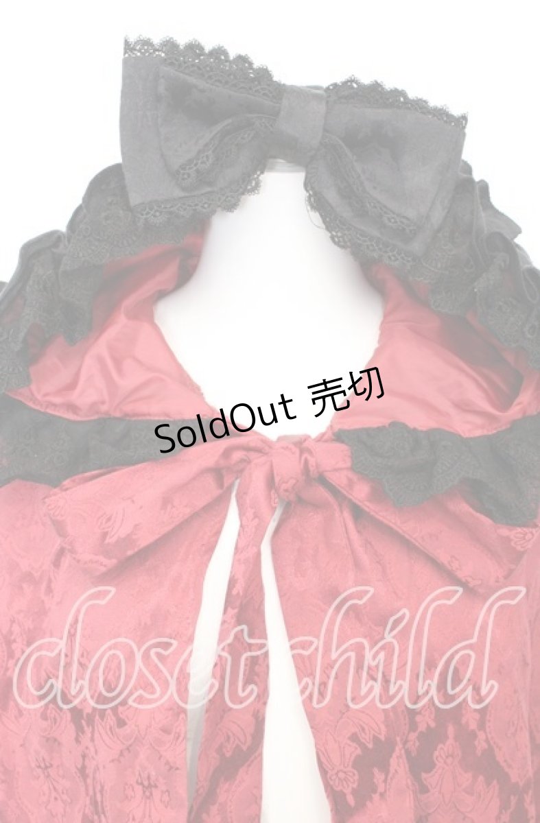 画像2: ATELIER PIERROT / 薔薇色の憤怒 ケープ  レッド×ブラック O-25-10-11-1048-EL-JA-IG-ZI (2)
