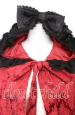 画像2: ATELIER PIERROT / 薔薇色の憤怒 ケープ  レッド×ブラック O-25-10-11-1048-EL-JA-IG-OS (2)