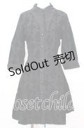 KILL STAR / Vanda Flocked Collar Dress ドレス L ブラック O-25-10-11-1049-SL-OP-IG-OS