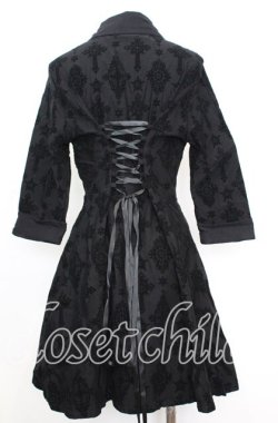 画像3: KILL STAR / Vanda Flocked Collar Dress ドレス L ブラック O-25-10-11-1049-SL-OP-IG-OS