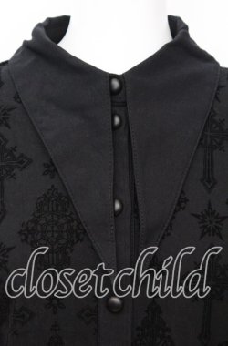 画像2: KILL STAR / Vanda Flocked Collar Dress ドレス XL ブラック O-25-10-11-1050-SL-OP-IG-OS