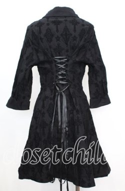 画像3: KILL STAR / Vanda Flocked Collar Dress ドレス XL ブラック O-25-10-11-1050-SL-OP-IG-OS
