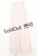 axes femme POETIQUE / ギンガムチェックパンツ  オレンジ系 O-25-10-11-1006-AX-PA-IG-OS