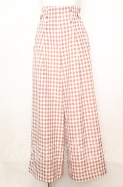 画像1: axes femme POETIQUE / ギンガムチェックパンツ  オレンジ系 O-25-10-11-1006-AX-PA-IG-OS