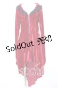 Drug Honey / ベロアロングパーカー  レッド O-25-10-11-1056-PU-OP-IG-OS