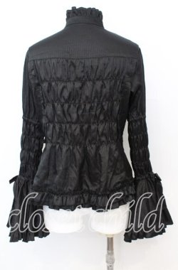 画像4: metamorphose / シャーリング姫袖ブラウス  クロ O-25-10-11-1058-ME-BL-IG-OS
