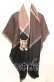 画像1: axes femme / 猫刺繍ピン付き大判ストール  ブラウン×クロ O-25-10-11-1062-AX-ZA-IG-OS (1)