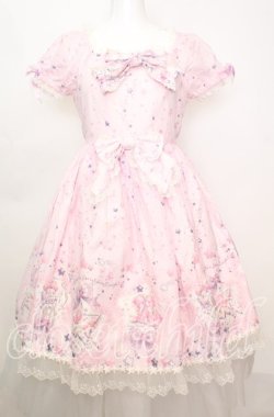 画像1: BABY,THE STARS SHINE BRIGHT / キラキラ星座とコンペイトウのお星様柄ワンピース  ピンク O-25-10-11-1008-BA-OP-IG-OS