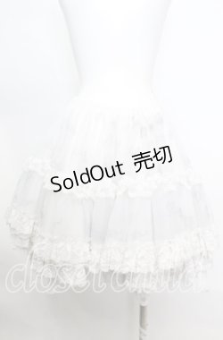画像3: FRILL / ボリュームパニエスカート  馬車柄 ホワイト O-25-10-11-1010-HN-SK-IG-OS