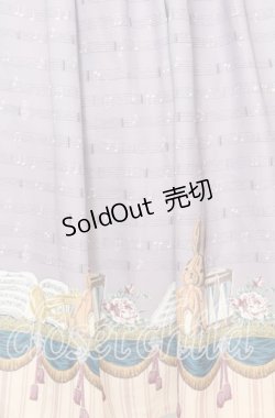 画像2: axes femme POETIQUE / パルティシオン柄ワンピース M グレー×ラベンダー O-25-10-11-1012-AX-OP-IG-OS