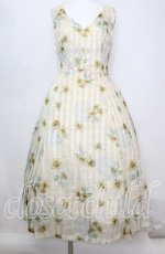 画像1: 【SALE】axes femme POETIQUE / ヒマワリレースロングワンピース  イエロー O-25-10-11-1013-AX-OP-IG-ZH (1)