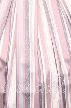 画像2: axes femme POETIQUE / モチーフストライプ柄ワンピース  ピンク系 O-25-10-11-1016-AX-OP-IG-OS