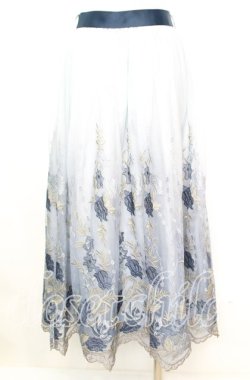 画像3: axes femme / グラデチュール刺繍スカート  サックス O-25-10-11-1018-AX-SK-IG-OS