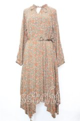axes femme / 小花柄ワンピース  ブラウン O-25-10-11-1022-AX-OP-IG-ZT254