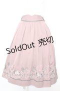axes femme / リボン付猫刺繍スカート  ピンクベージュ O-25-10-11-1025-AX-SK-IG-OS
