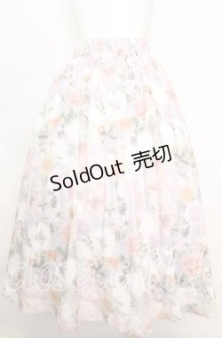 画像3: axes femme / ぼかし花柄ロングスカート  ピンク系 O-25-10-11-1027-AX-SK-IG-OS