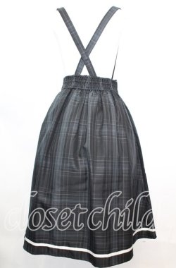 画像3: axes femme / カードル刺繍サス付タックスカート  クロ×グリーン O-25-10-11-1028-AX-SK-IG-OS