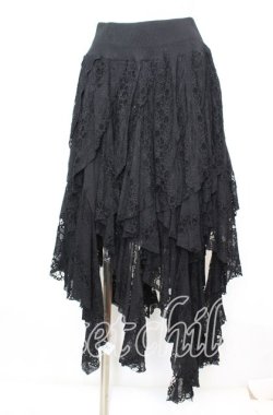 画像1: PUNK RAVE / Gothic Black Irregular Skirt イレギュラースカート  ブラック O-25-10-11-1029-PU-SK-IG-OS