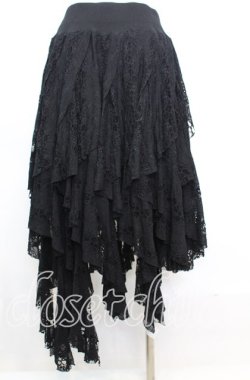画像3: PUNK RAVE / Gothic Black Irregular Skirt イレギュラースカート  ブラック O-25-10-11-1029-PU-SK-IG-OS