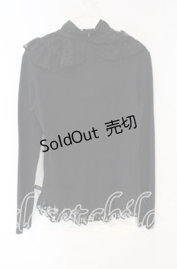 画像3: metamorphose / スタンドカラーレースカットソー  クロ O-25-10-11-062-ME-TO-IG-OS