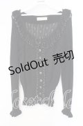 metamorphose / すかし編みリボン付きカーディガン【リボン欠品】  ブラック O-25-10-11-069-ME-TO-IG-OS
