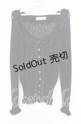 metamorphose / すかし編みリボン付きカーディガン【リボン欠品】  ブラック O-25-10-11-069-ME-TO-IG-OS