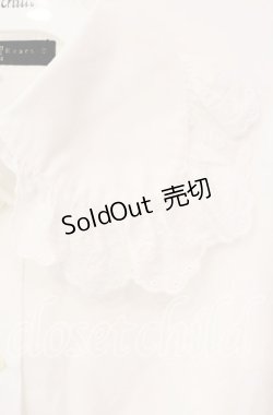 画像2: Heart E / 刺繍コットンレースブラウス  ホワイト O-25-10-11-070-LO-BL-IG-OS