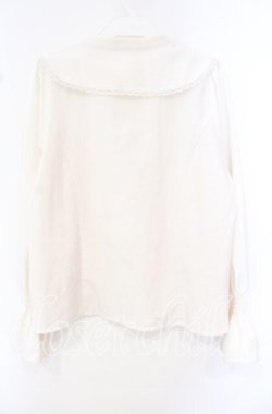 画像3: axes femme / ローズ刺繍ビッグカラーブラウス F アイボリー O-25-10-11-071-AX-BL-OW-OS