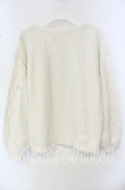 画像3: Lizmelo / レース配色ラメニット  オフ O-25-10-11-079-LO-TO-IG-OS