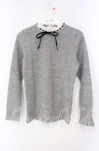 MILK / Babyリブtops  グレー O-25-10-11-086-ML-TO-OW-ZT379