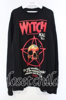 画像1: KILL STAR / Witch Magazineトレーナー XL ブラック O-25-10-11-094-SL-TO-OW-OS