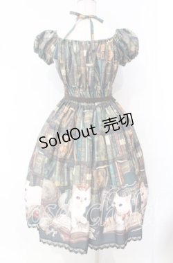 画像5: Enchantlic Enchantilly / Queen Cat〜秘密の書斎〜ワンピース  グリーン O-25-10-11-006-LO-OP-IG-OS