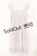axes femme POETIQUE / ラビット苺柄ワンピース M ラベンダー O-25-10-11-097-AX-OP-OW-OS