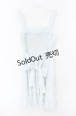 画像3: DearMyLove / ストライプカントリー配色♪エプロン風ジャンパースカートワンピース M サックス O-25-10-11-098-EL-OP-OW-OS