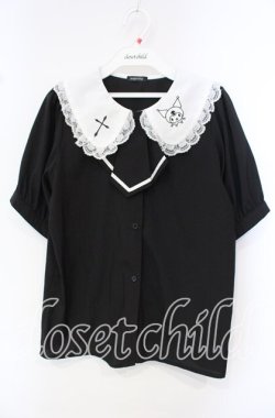 画像1: majoretty / クロミブラウス M クロ O-25-10-11-102-LO-BL-OW-OS