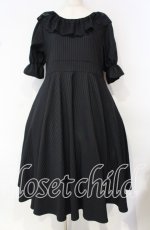 画像1: marcHenTica Laito / ブラック7ストライプワンピース  クロ O-25-10-11-008-LO-OP-IG-ZT627 (1)