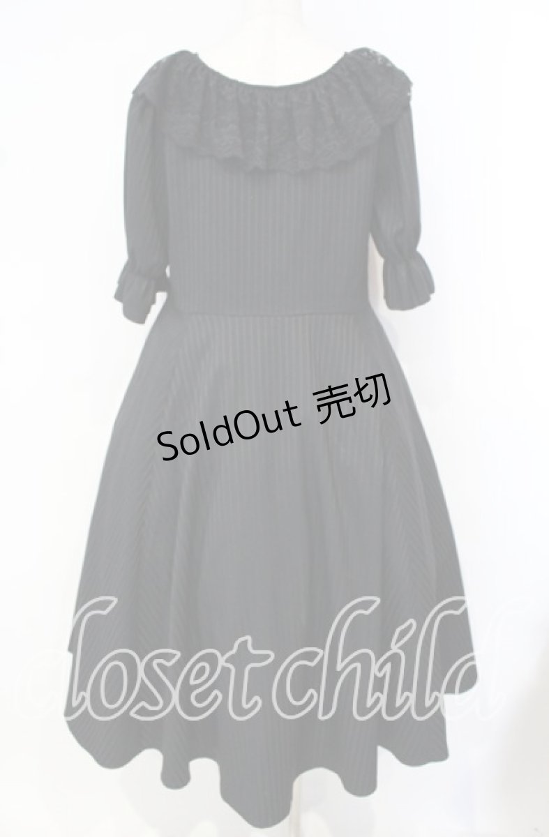 画像4: marcHenTica Laito / ブラック7ストライプワンピース  クロ O-25-10-11-008-LO-OP-IG-ZT627 (4)