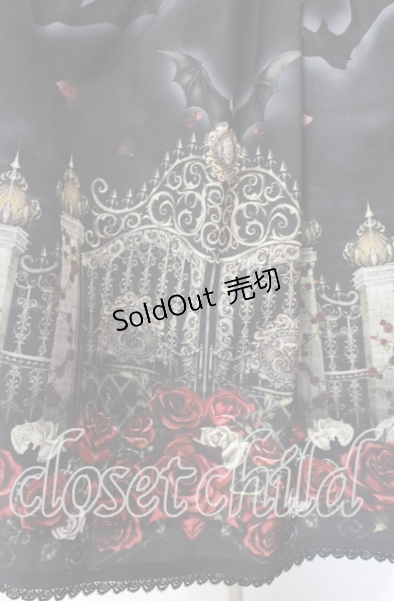 画像2: Enchantlic Enchantilly / 幻影薔薇城〜コウモリ公爵からの招待状〜スカート  赤い夜 O-25-10-11-010-LO-SK-IG-OS (2)