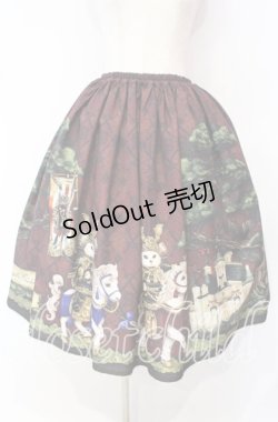 画像1: Enchantlic Enchantilly / 193 いざ出陣！お茶会へ！ 絢爛たる鎧を身に纏った双子の子猫物語  スカート  ワイン O-25-10-11-012-LO-SK-IG-OS