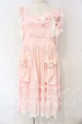 MOMOKO HOUSE / フリルタックエプロン＆ローズクリップ  ピンク O-25-10-11-014-LO-OP-OW-OS